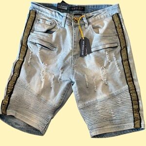 M. Society Shorts Men’s Yellow Sequins Size 32